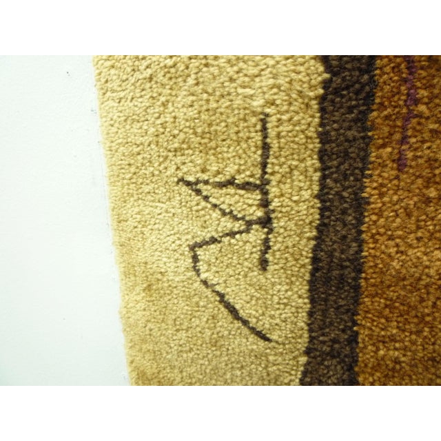 Brown Pop Art Tapestry Rug by Ewald Kröner for Hackhausen Castle, 1970s For Sale - Image 8 of 10