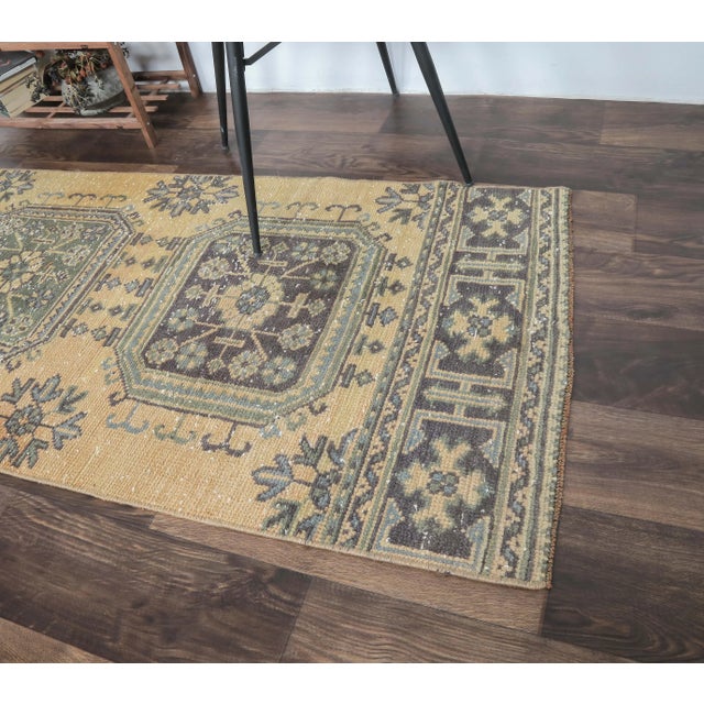 Boho Chic Turkish Handwoven Wool Kilim Rug For Sale - Image 3 of 8