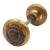 Pair of Vintage 2.375 In. Raised Concentric Brass Entry Door Knobs For Sale