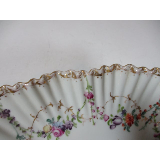 1950s Hand Painted Courting Couple Dresden Porcelain Bowl For Sale - Image 6 of 9