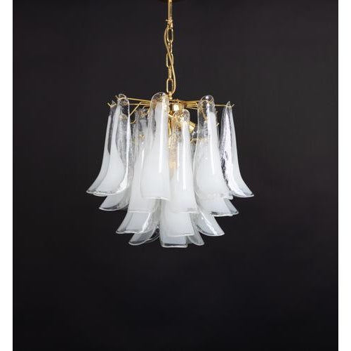 Large Murano Glass Petals Chandelier, Italy, 1980s For Sale - Image 14 of 18