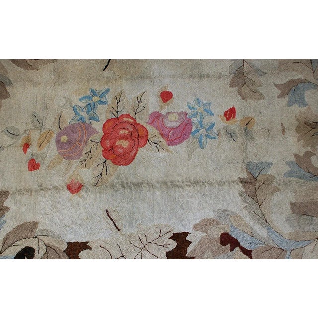 Late 19th Century 1880s Handmade Antique American Hooked Rug For Sale - Image 5 of 8