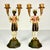 Early 1900s Antique Mediterranean Italian Venetian Moorish Painted Bronze Candelabras - A Pair For Sale - Image 6 of 17