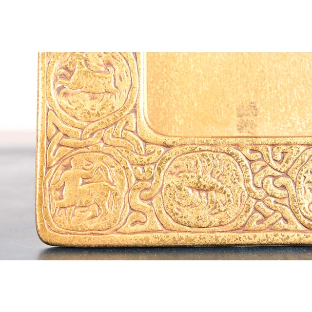 Tiffany Studios New York Zodiac Bronze Doré Picture Frame For Sale - Image 9 of 14