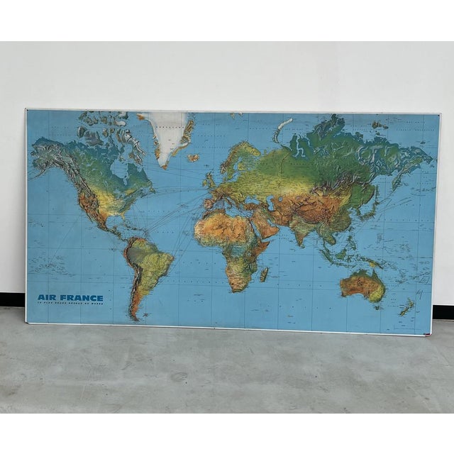 Former Air France Planisphere by Permalux, 1970s For Sale - Image 15 of 15