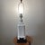 Vintage Chinoiserie Pagoda Style Table Lamp With White Textured Porcelain Body Mounted on Dark Wood Base For Sale - Image 12 of 12