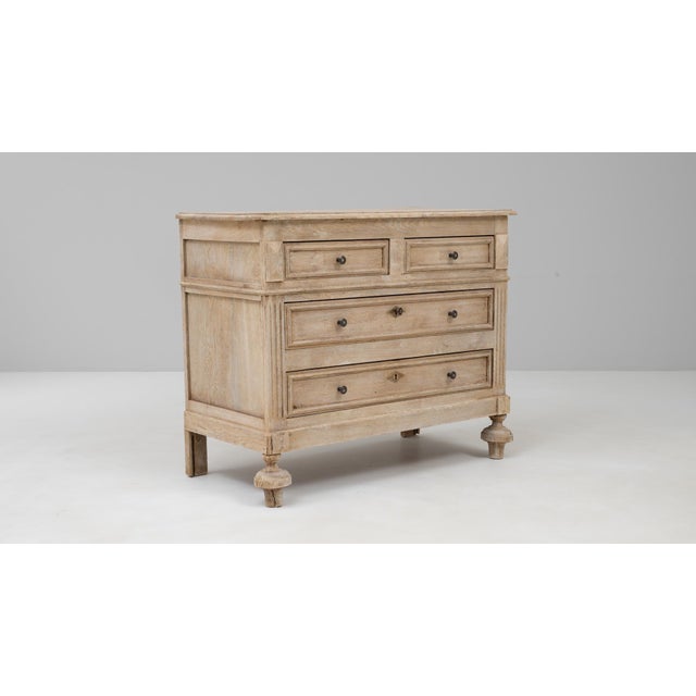 Tan 1900s French Oak Chest Of Drawers For Sale - Image 8 of 18