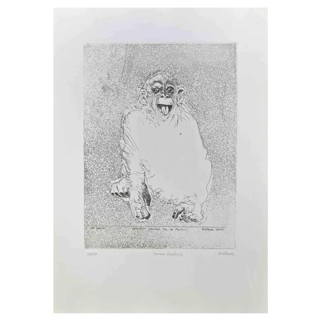 Sergio Barletta, Homo Ludens, Etching, 1991 For Sale