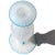 Antique Murano White Zanfirico Ribbons Sky Blue Detals Italian Art Glass Footed Flower Vase For Sale In Orlando - Image 6 of 9