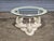 Mid 20th Century Carved White Swan Glass Top Coffee Table For Sale In Cleveland - Image 6 of 10