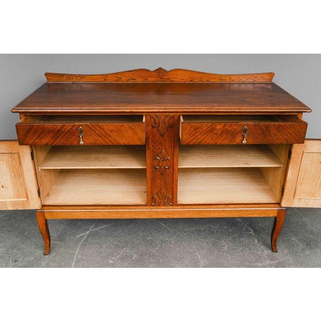 Art Nouveau Sideboard in Oak, 1900s For Sale - Image 11 of 18