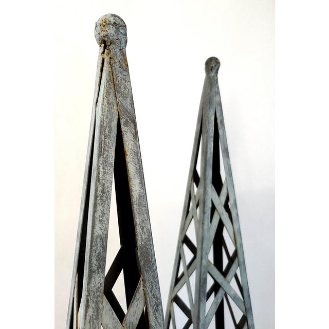 Obelisk Topiary Trellis Pair - Large For Sale In Miami - Image 6 of 9