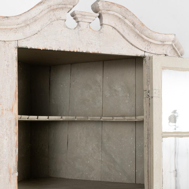 Gray Pine Corner Cabinet From Sweden, Circa 1820-40 For Sale - Image 6 of 9