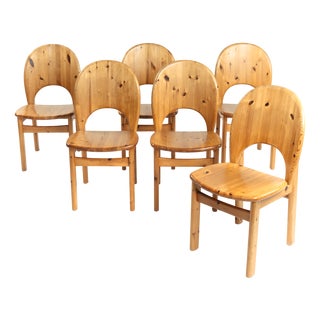 Vintage Danish Tulip Dining Chairs in Pine by Niels Koefoed, 1960s, Set of 6 For Sale