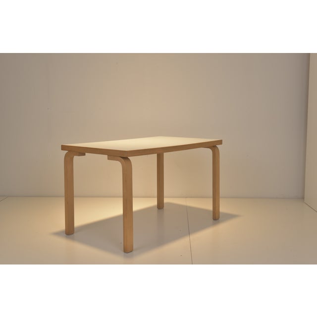 White Alvar Aalto Side Table for Artek; Finland by Alvar Aalto, 1980s For Sale - Image 8 of 16