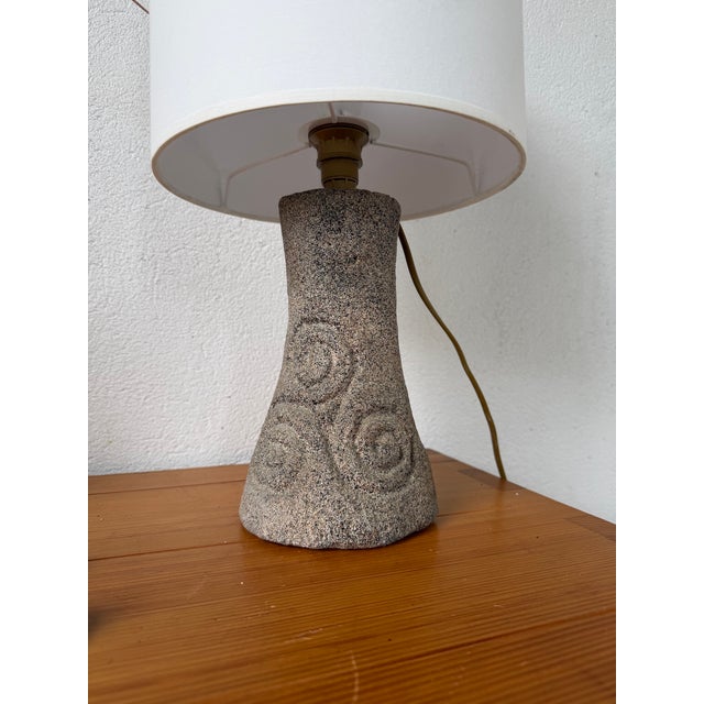 Vintage Carved Stone Table Lamp, 1970s For Sale - Image 12 of 18