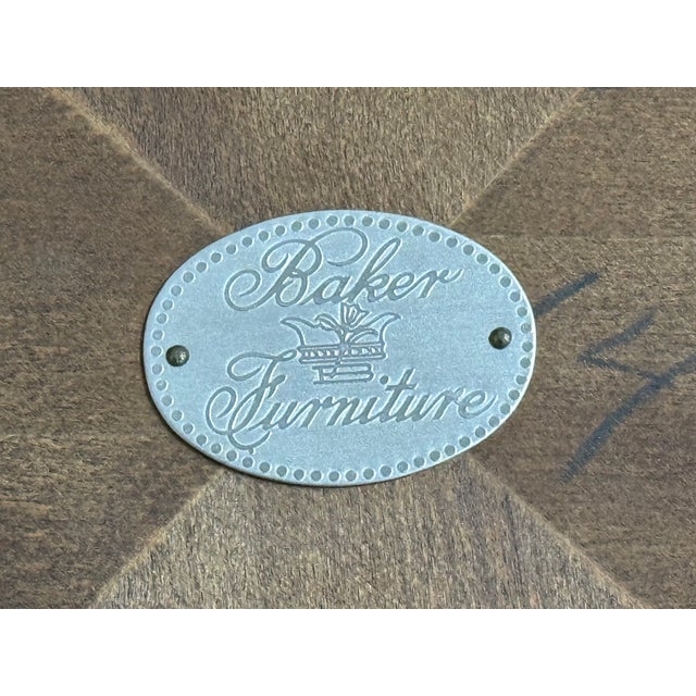 Baker Furniture French Louis XVI Style Accent Table Brass Gallery For Sale In Saint Louis - Image 6 of 6