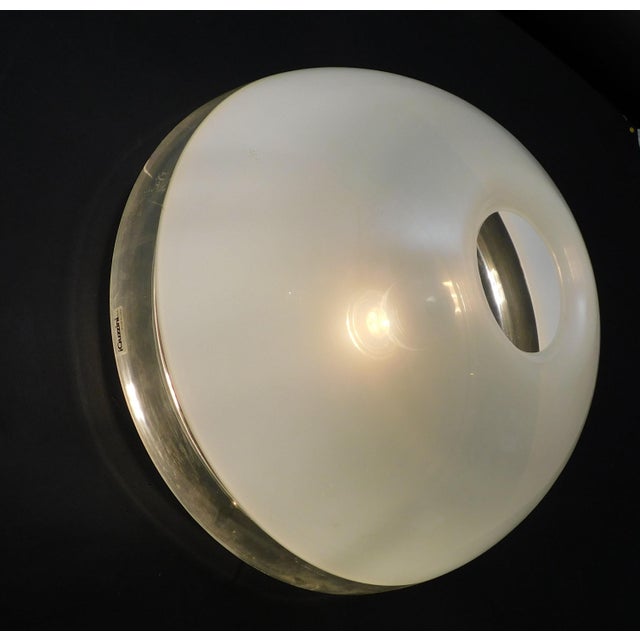 White Mid 20th Century Italian Plexiglass Flush Mount by iGuzzini For Sale - Image 8 of 9