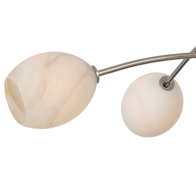 Regina Andrew Artemis Mobile Chandelier, Polished Nickel with Alabaster Glass For Sale - Image 4 of 7