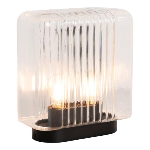 Glass & Aluminum Lari Mini Table Lamp by Angelo Mangiarotti, 2023 For Sale