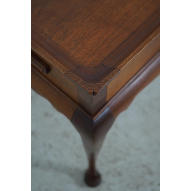Brown Bench Made Solid Walnut Tea Table For Sale - Image 8 of 12