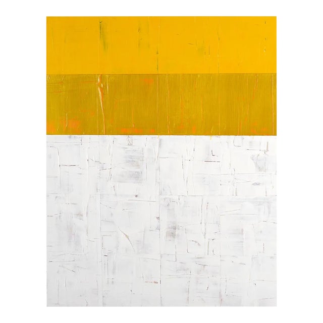 Contemporary Abstract Acrylic on Paper Mounted on Wood Panel Painting "Milk and Honey" by Matthew Langley For Sale