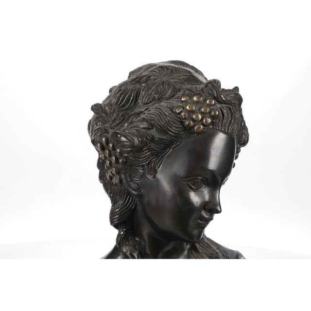 Early 1900s Parisian Bronze Bust For Sale - Image 9 of 9