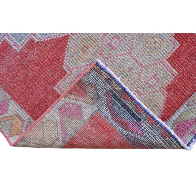 1970s Vintage Turkish Hand-Knotted Runner Rug, Hallway Rug, Kitchen Decor - 2′6″ × 11′5″ For Sale - Image 14 of 15