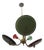Mid-Century 3-Light Chandelier, Italy, 1950s For Sale