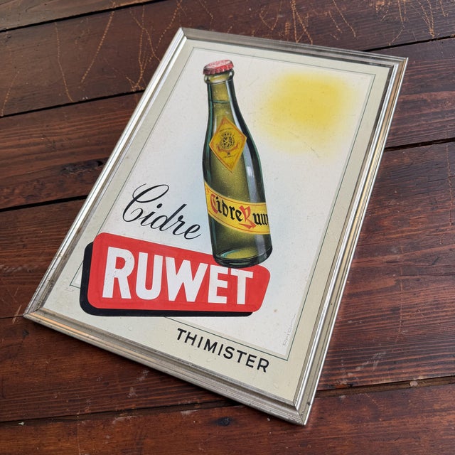 Mid-Century Modern Advertising Maquette for Cidre Ruwet, Thimister, Belgium, 1950s For Sale - Image 3 of 7
