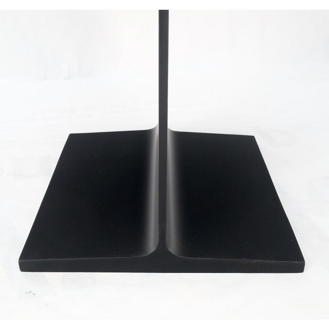 Ward Bennett Pair Ward Bennet Black Enamel i Beam End Side Occasional Tables Stands Mint For Sale - Image 4 of 13