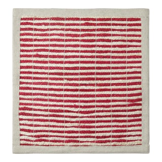 Rug & Kilim Braided Modern Rug in Red and White, 8' x 8' For Sale