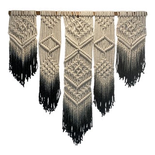 Handmade Dutch Bohemian Macrame Wall Hanging For Sale