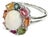 Bochic “Orient” Vintage Opal , Ruby, Tourmaline & Sapphires Ring 18K & Silver For Sale