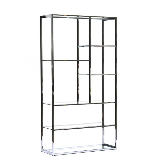 Milo Baughman Style Chrome Etagere For Sale - Image 4 of 4