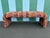 Vintage Postmodern Upholstered Waterfall Bench by Lazar Industries East. Circa 1980s Features the original Geometric...