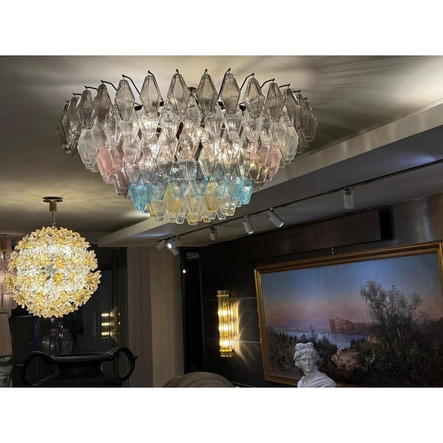 Large Poliedri Murano Glass Ceiling Light, 1990s For Sale - Image 14 of 18