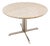 Round Travertine Dining Table with Chrome Base, 1970s For Sale