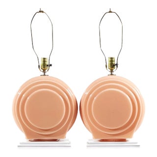 Art Deco Pantone Table Lamps - Pair For Sale