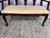Queen Anne Vintage Queen Anne Style Triple-Back Walnut Settee With Stripe Satin Cushion For Sale - Image 3 of 12
