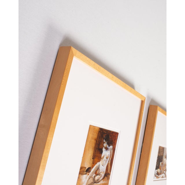 Kevin Kadar Pair of Nude Acrylic Paintings 1996 For Sale - Image 12 of 14
