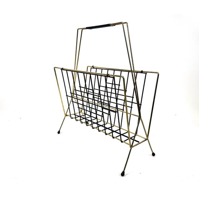 Mid-Century Modern String Magazine Rack, 1970s For Sale - Image 4 of 11