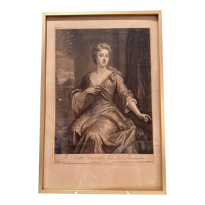 18th Century Mezzotint Engraving Ann Lady Torrington After Sir Godfrey Kneller
