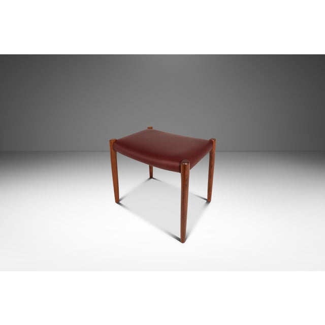 Introducing a rare Niels Otto Moller Model 77A footstool for J.L. Mollers Mobelfabrik, crafted in the 1960s in Denmark....
