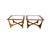 Mid-Century Modern Vintage Lane Silhouette Mid-Century Modern Walnut Side Tables, Pair – Sculptural X-Stretcher Base With Inset Glass Tops For Sale - Image 3 of 12