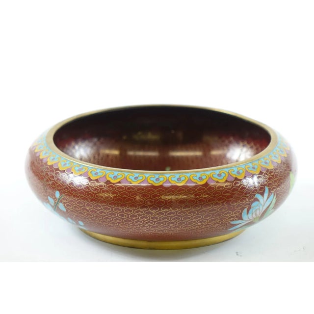 Mid 20th Century Far East Cloisonne Bowl For Sale - Image 4 of 4