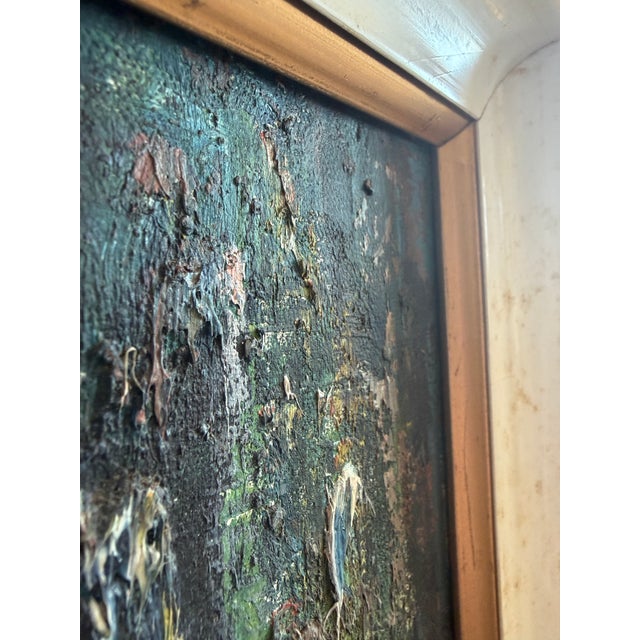 1960s Mid-Century Thai Impasto "Monk" Oil Painting by Saneh – Bangkok For Sale - Image 9 of 12