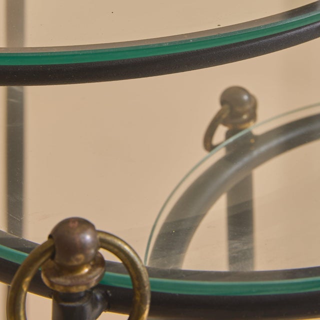 1950s Trio of French Round Nesting Tables by Jacques Adnet, 1950s For Sale - Image 5 of 12