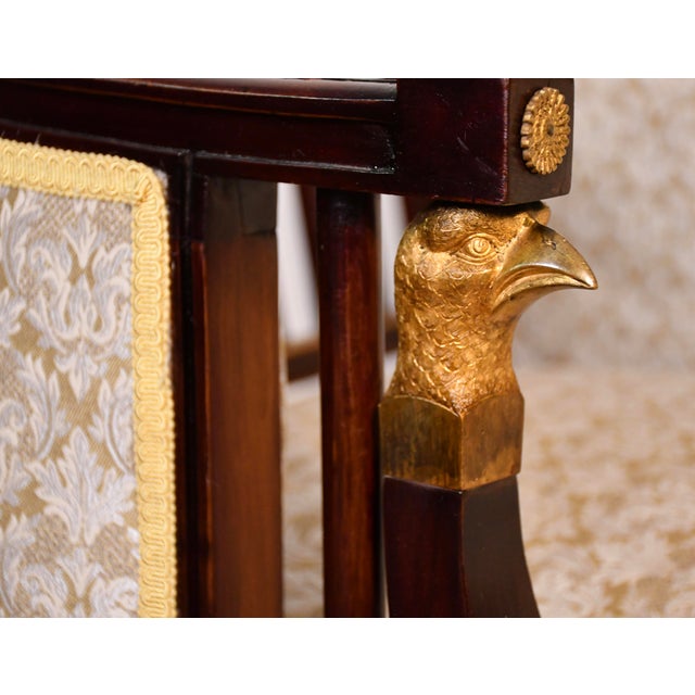 1890s Antique French Empire Mahogany Spring-Seat Daybed / Chaise Lounge For Sale - Image 4 of 18