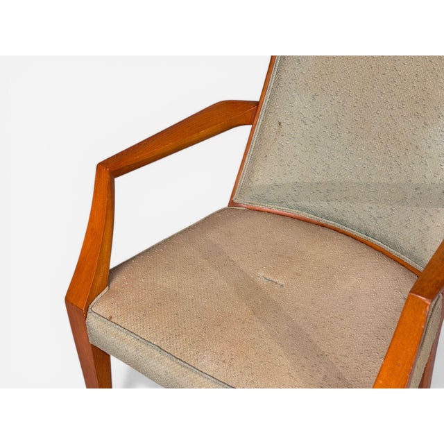 Grosfeld House, Six Dining Chairs, Walnut, Fabric, Usa, 1970s For Sale - Image 13 of 15